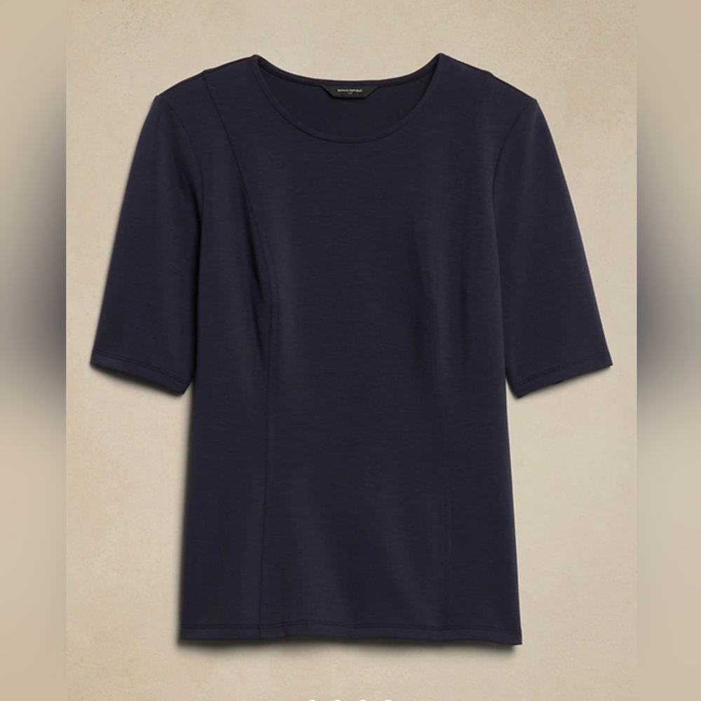 Banana Republic Soft touch fitted Navy Blue Women's Top Medium
